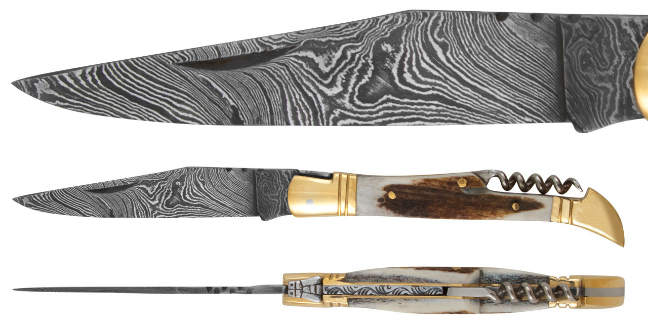 DAMAS - Couteau 12 cm TB - bois de cerf