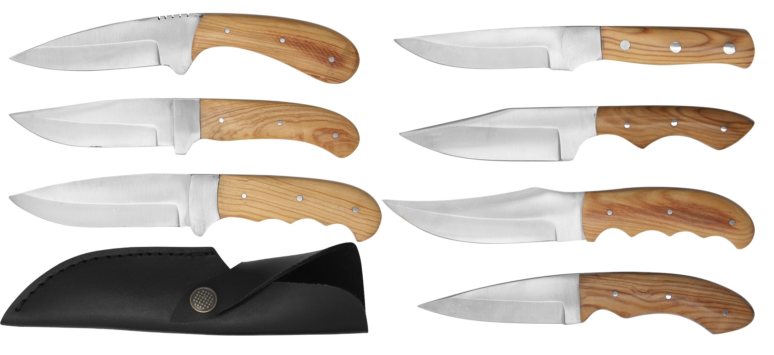 Pack de 7 couteaux à lame fixe