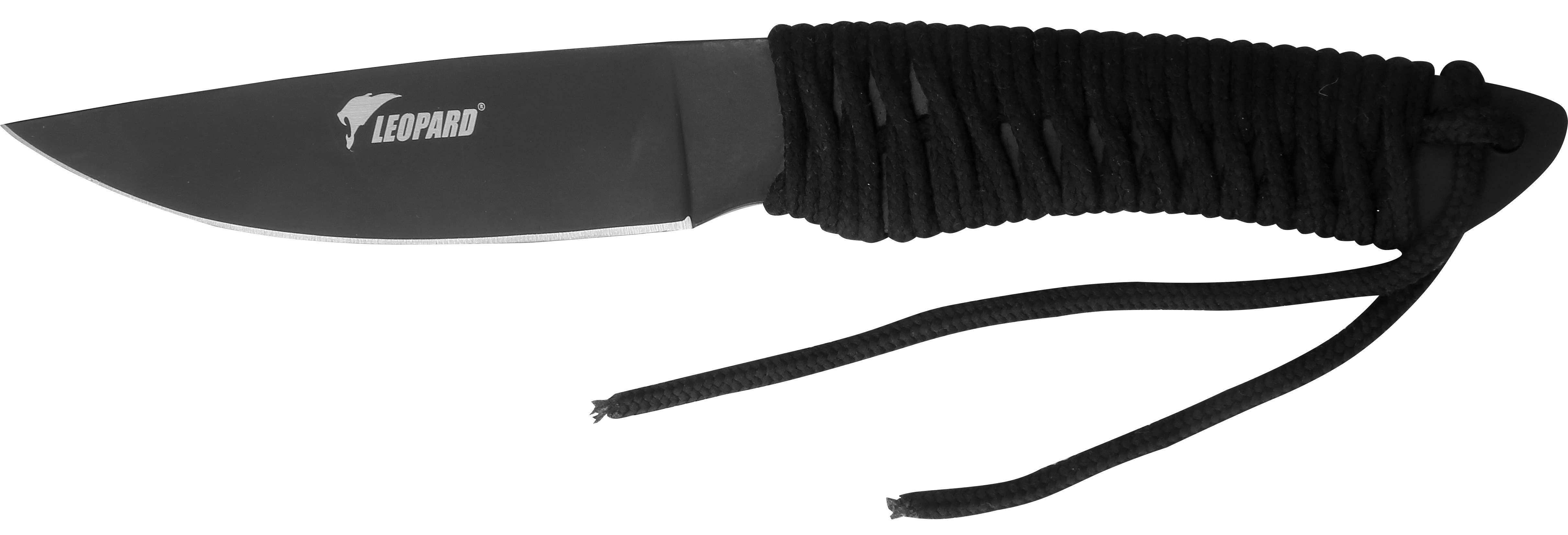 L - Couteau de lancer cordon & pochette - noir