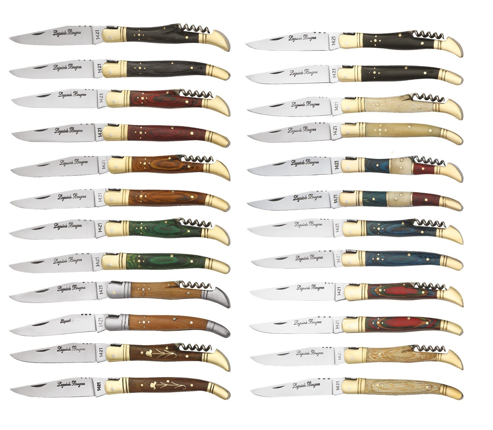 Exklusives Set von 24 gemischten 12-cm-Messern, ideal für Souveniergeschenke.