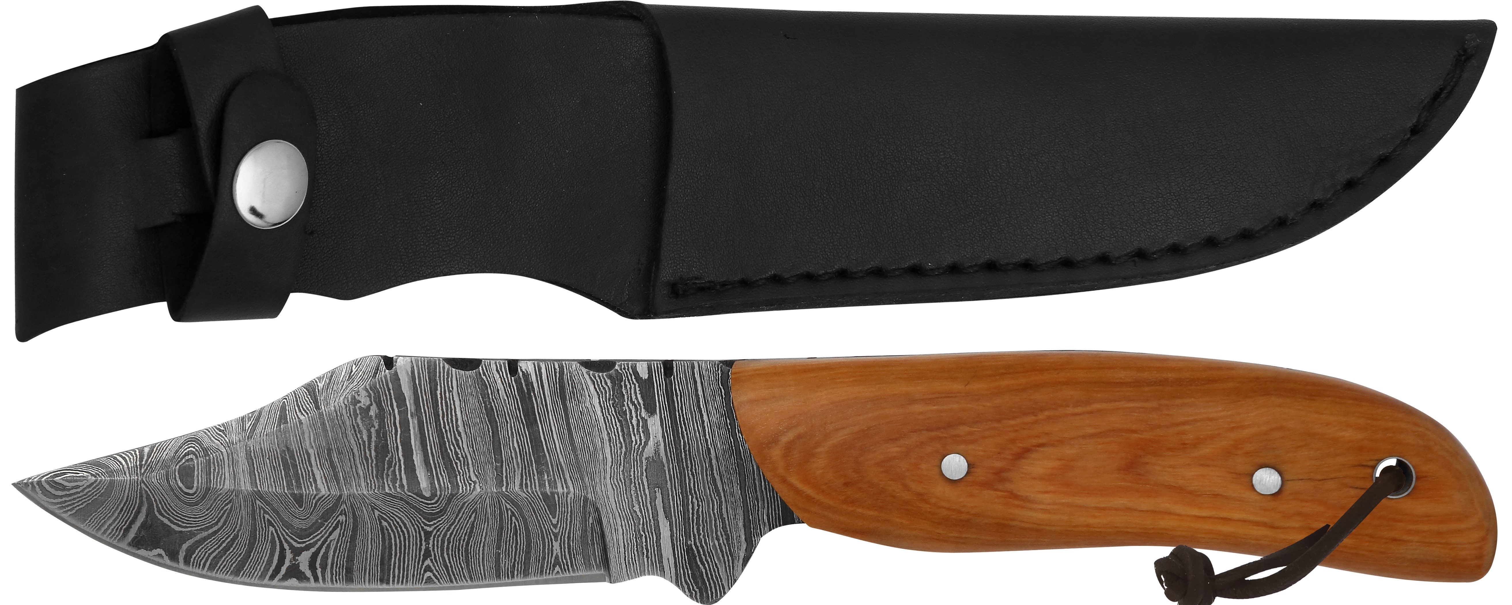 DAMAS - Couteau baroudeur 24 cm à lame fixe - teck