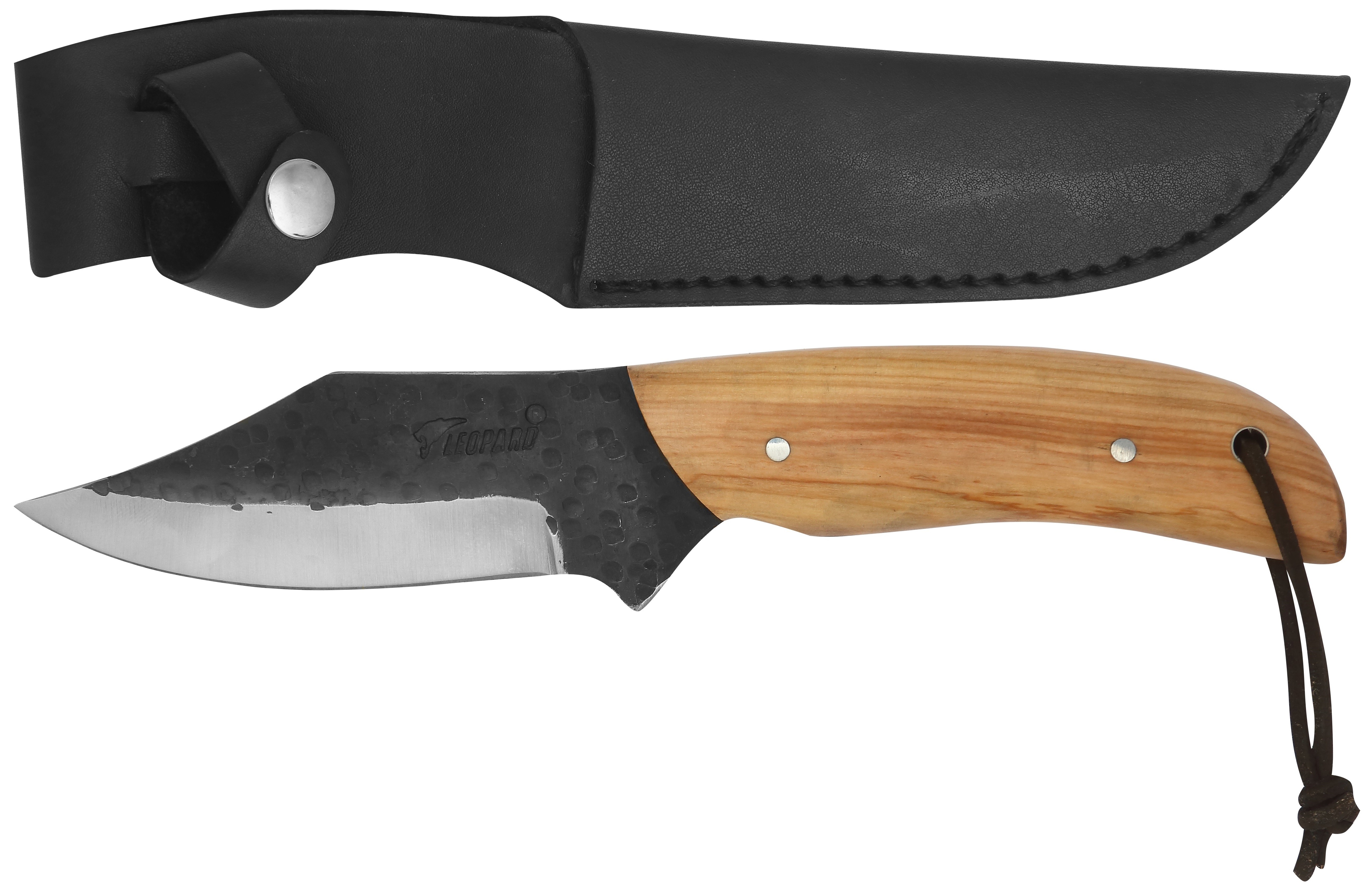L - Couteau baroudeur 24 cm à lame brute - teck