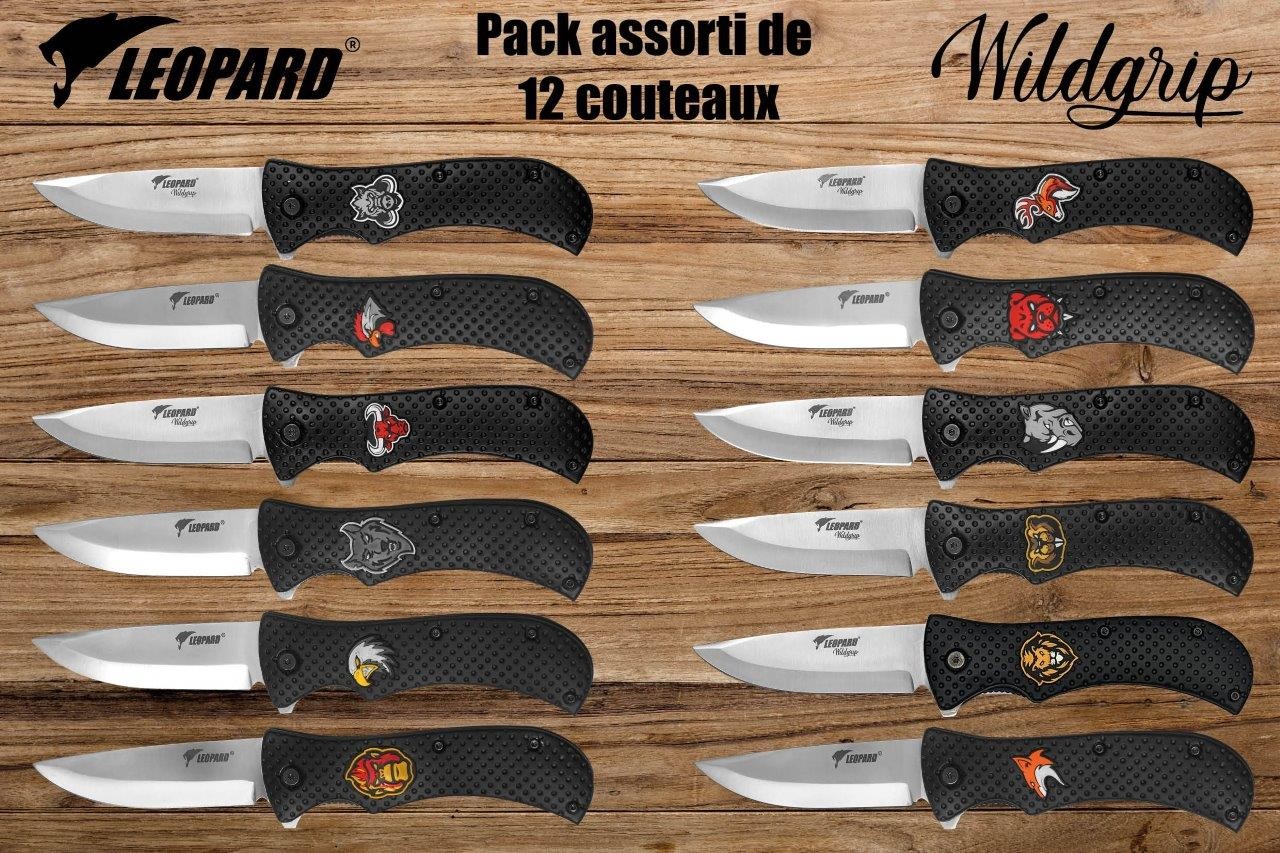 Assorted Pack of 12 Wildgripp Knives