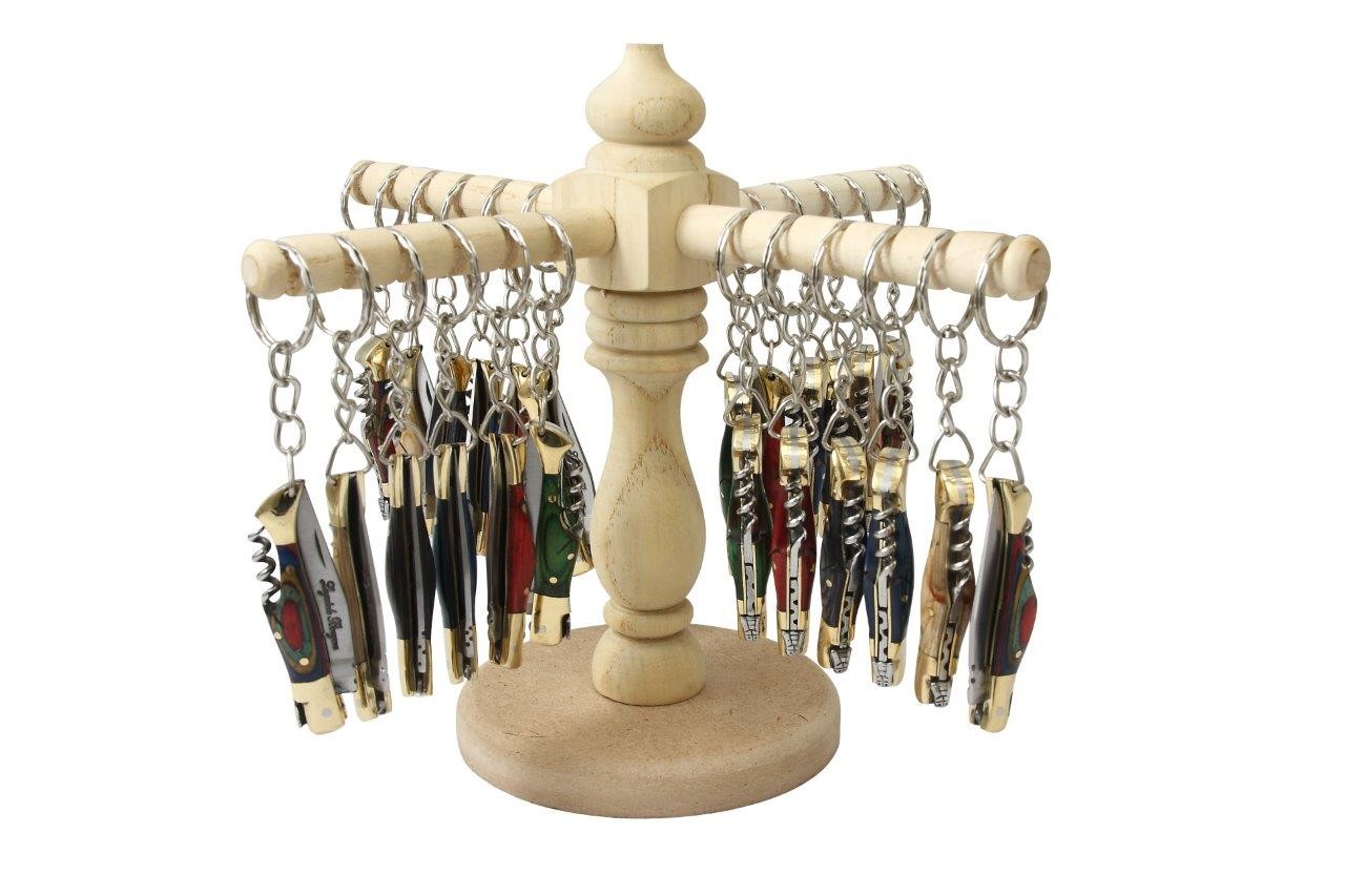 Keychain Knife Display for souvenir wholesalers.