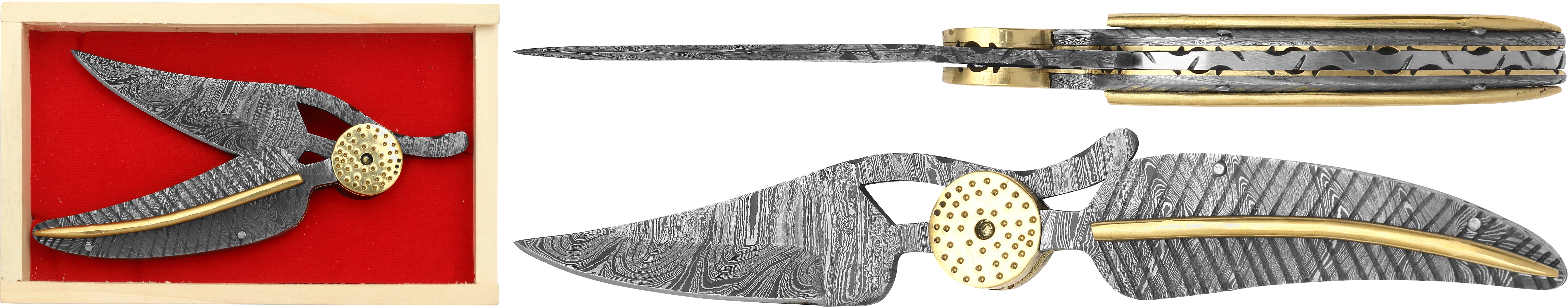 DAMAS - Couteau 12 cm - plume royal