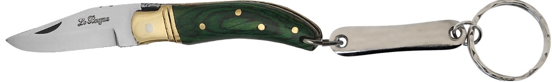 LB - Porte-clés 6 cm - bois coloré vert