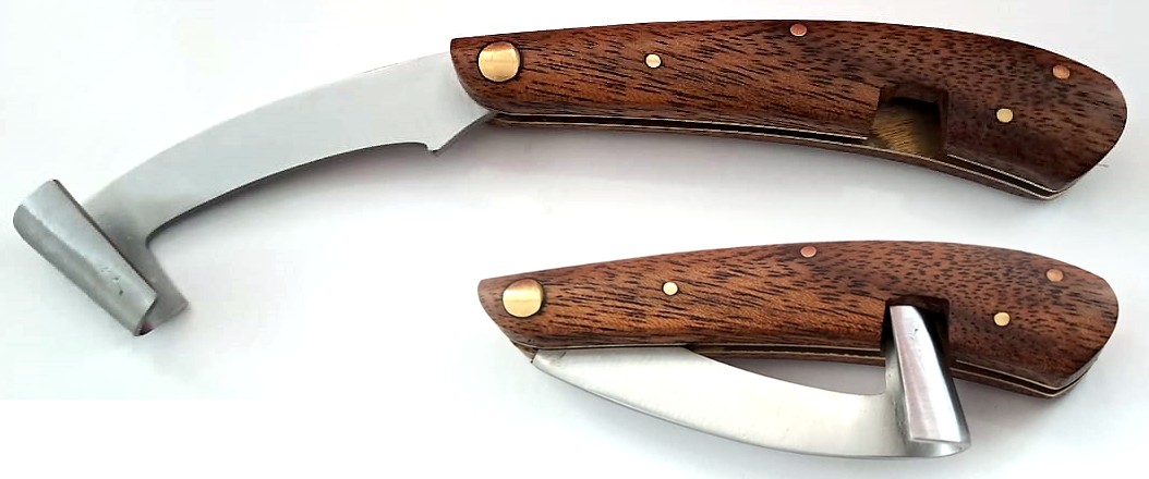 Couteau bûcheron 9 cm - bois foncé