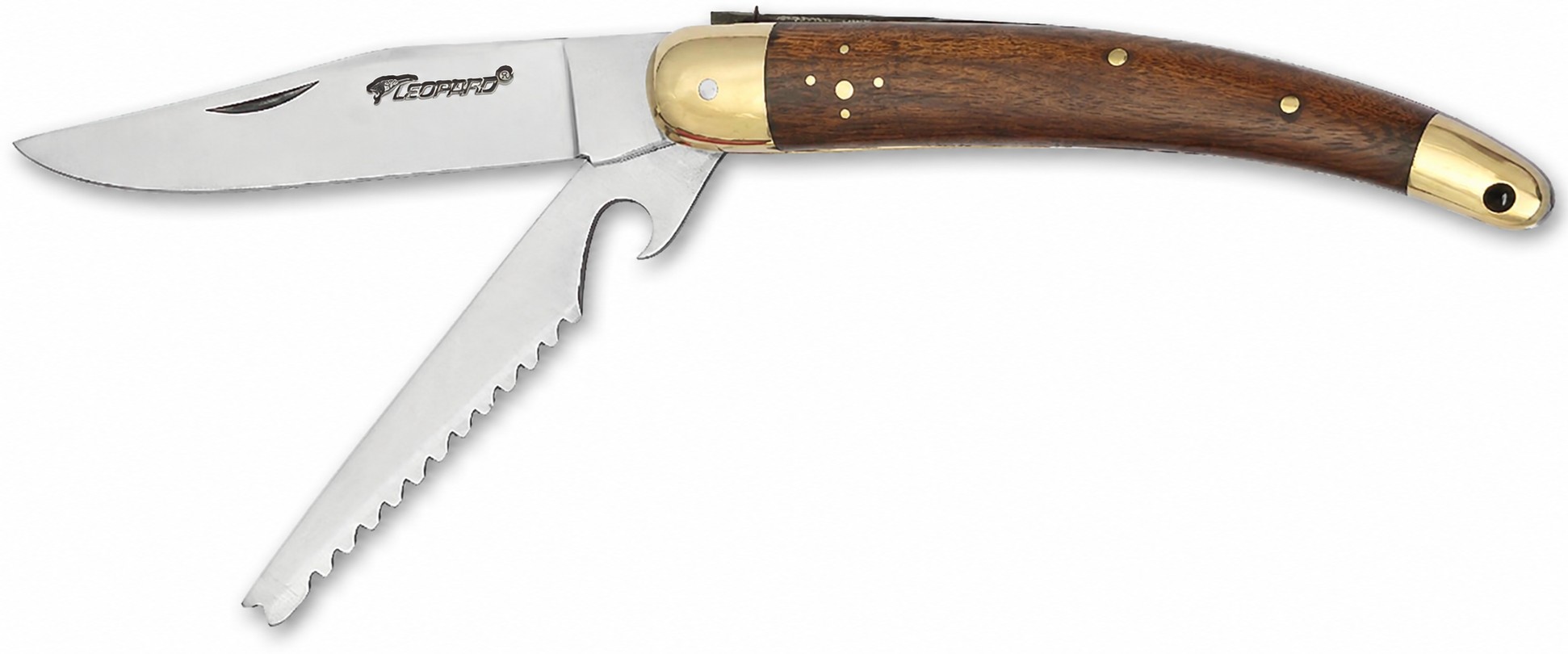 Couteau pêcheur - bois marron